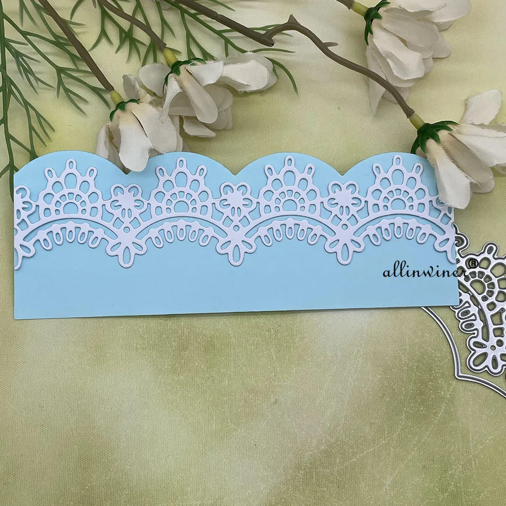 الدانتيل زهرة الحدود الإطار المعادن قطع يموت الإستنسل DIY بها بنفسك سكرابوكينغ الزخرفية النقش الحرفية يموت قطع قالب #2