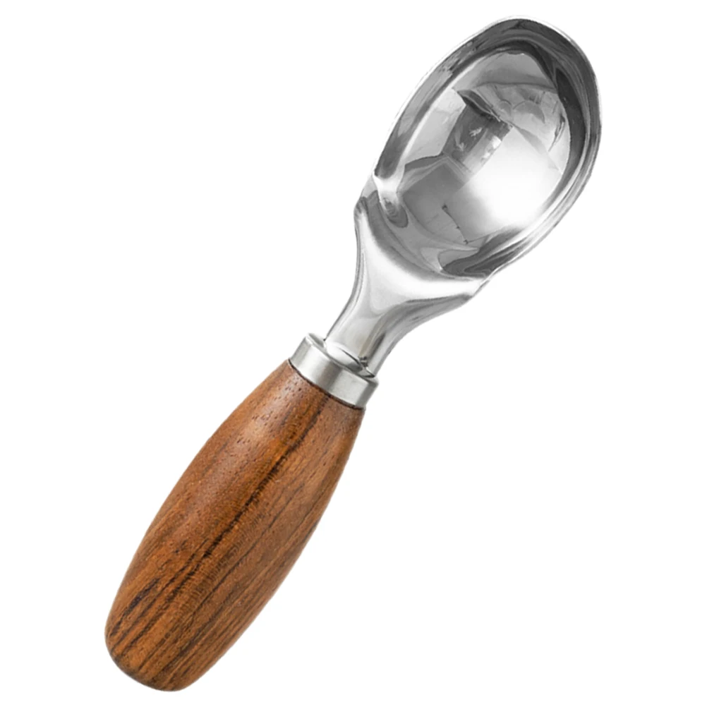 

1pc Multifunctional Ice Cream Scoop Stainless Steel Wood Handle Watermelon Spoon Fruit Ball Maker Kitchen Tool Restaurant Melon