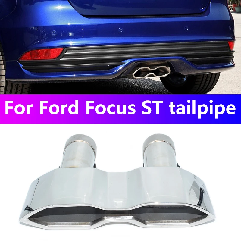 Suitable for 12-18 Ford Focus Exhaust Pipe Modification ST Square Port Stainless Steel Exhaust Pipe Focus ST