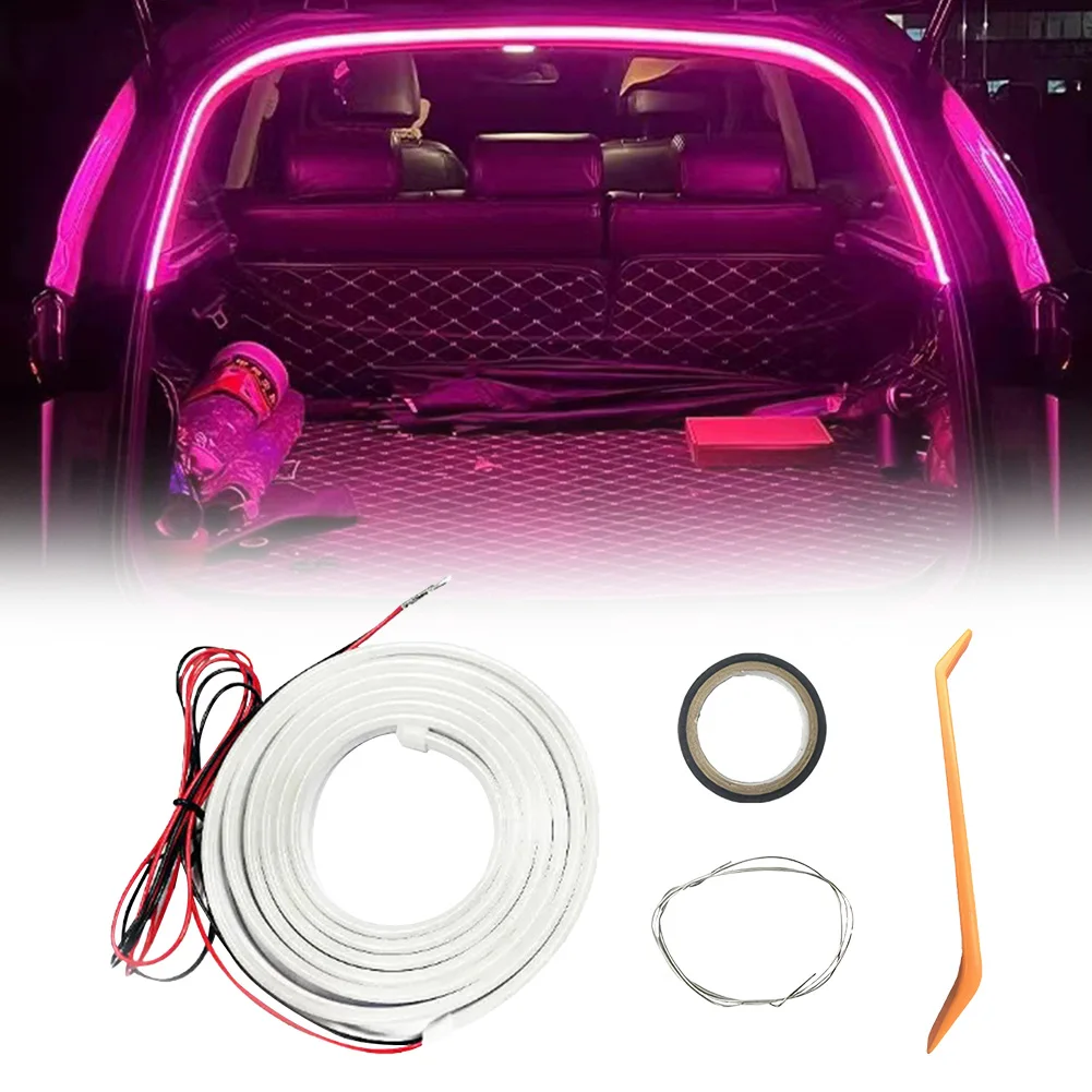 Car High Brightness Trunk Lighting Ambient Light Interior Decoration Led Wireless Automatic Sensing Tailgate Light Strip 2/4m