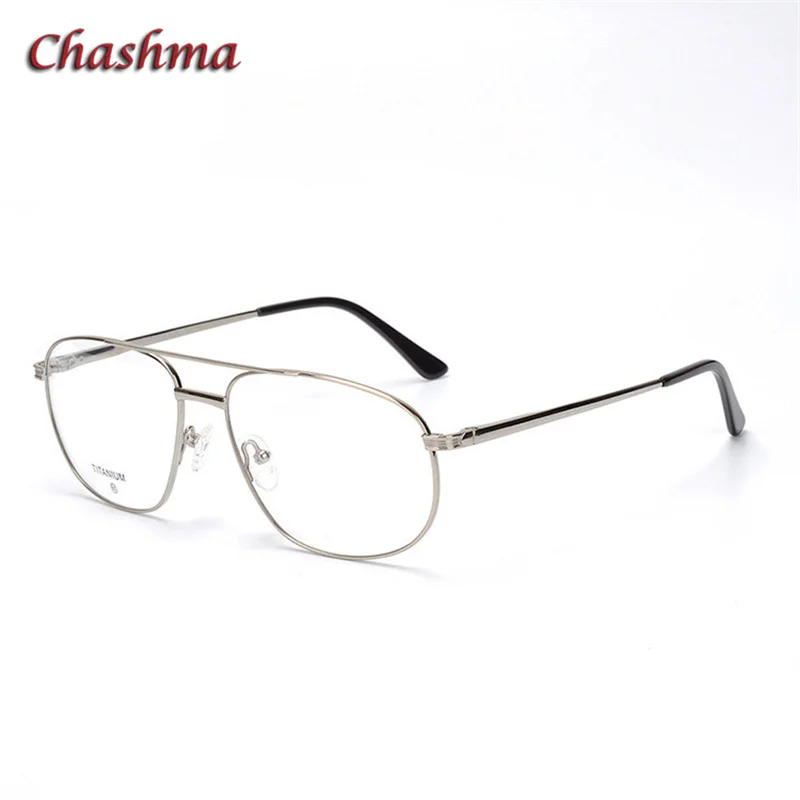 

Chashma Men Glasses Frame Titanium Light Eyeglasses Myopic Prescription Optical Eyewear RX Lenses Transition