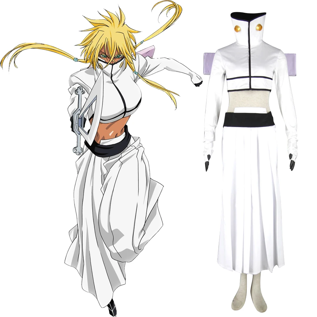 

IN STOCK BLEACH Hueco Mundo Arrancar Tres 3rd Espada Tier Harribel Cosplay Costume Anime Kimono Outfit