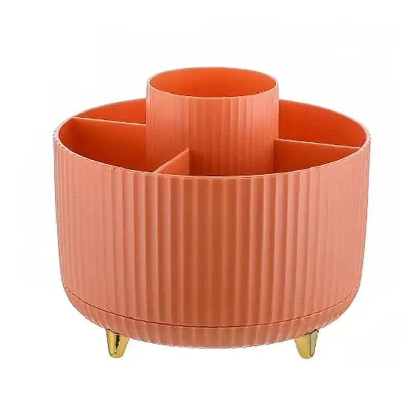 BHBD-Rotating Makeup Brush Holder Desktop Cosmetic Organizer Rotating Desktop Storage Box Portable Lipstick Eyeliner Holder