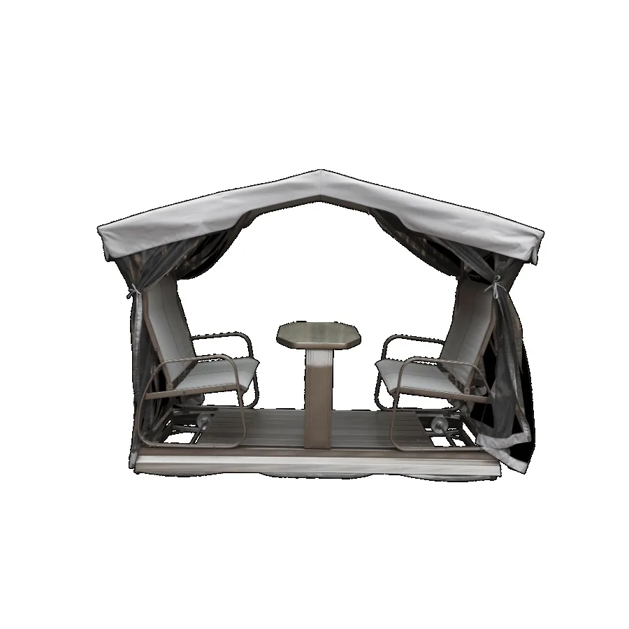 

4Seat Outdoor Glider Benches with Canopy Retro Metal Glider Chair with Aluminum Frame Patio Swing Chair for Outside Garden Lawn