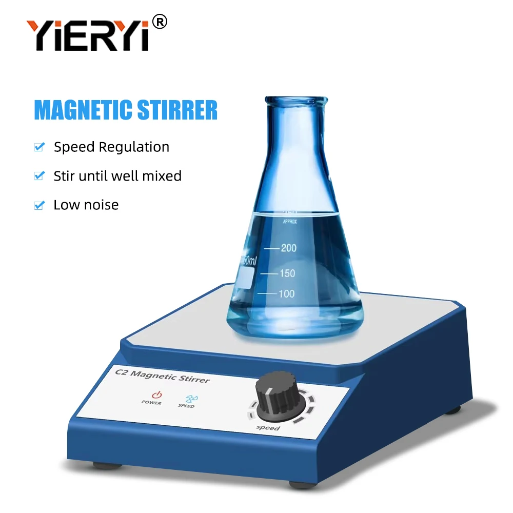New 3000ML C2 Magnetic Stirrer Brushless Lab Liquid Mixer EU Plug 100-240V 0-2500RPM Low Noise Magnetic Stirring Machine