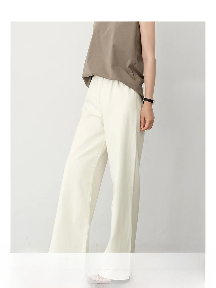 

Классические ретро-джинсы прямого кроя из ацетатного хлопка, летние длинные брюки с застежкой-молнией на талии, однотонные джинсы