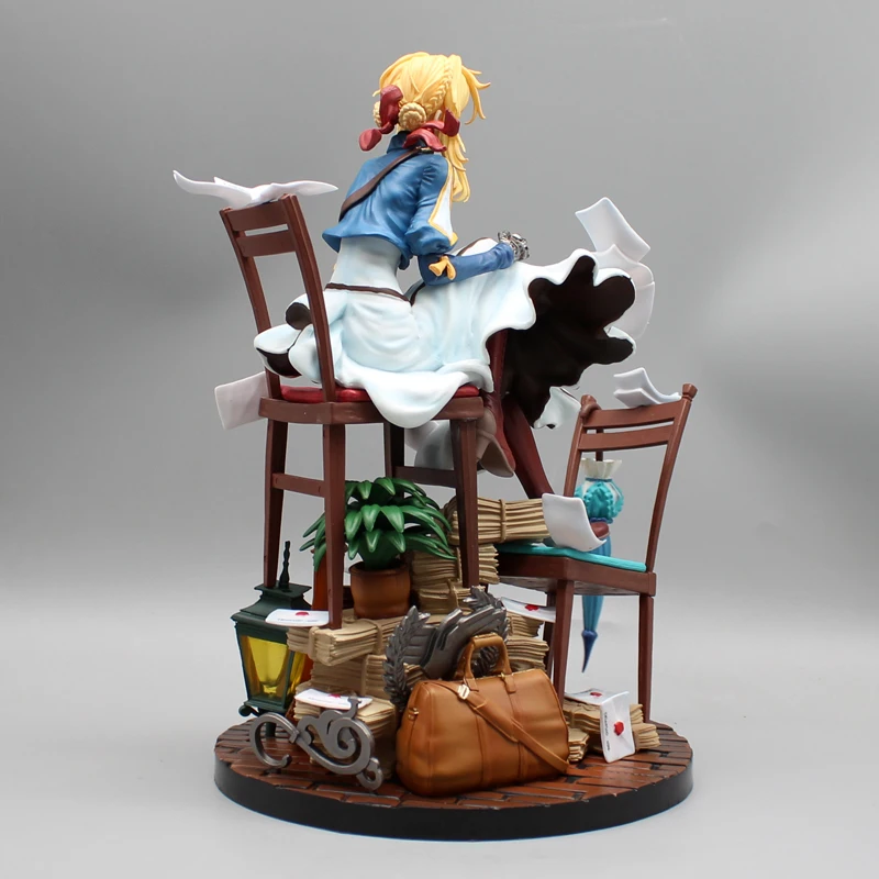 Violet Evergarden Figures Violet Figure Pvc 28cm Anime Models Gk Statue Ornament Collectible Toys Decoration Dolls Child'S Gifts