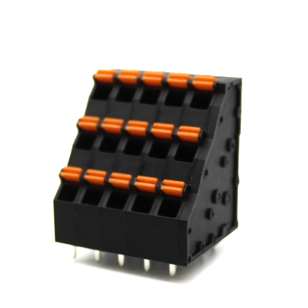 100PIN BALCK KFM736HH-5.0mm pitch Spring Terminal Block factory direct  THREE ROW COMPACT TYPE SCREWLESS CONNECTOR