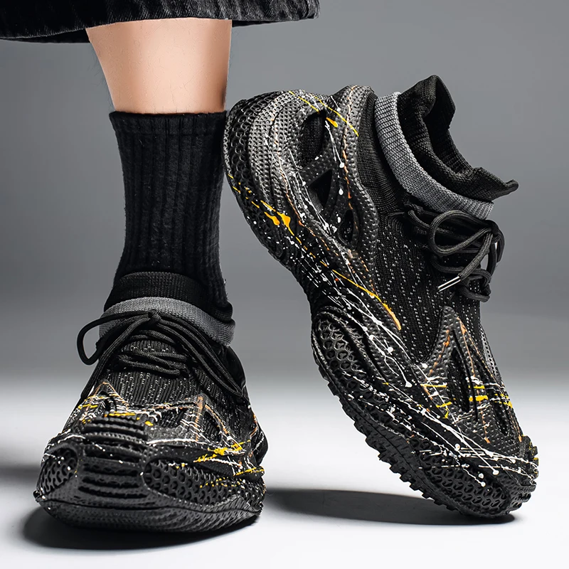 Oversized Large Size Men Forrest Gump Casual Sneakers Summer Moisture Wicking Mesh Anti Sweat Smell Cushion Inner Sole Elastic