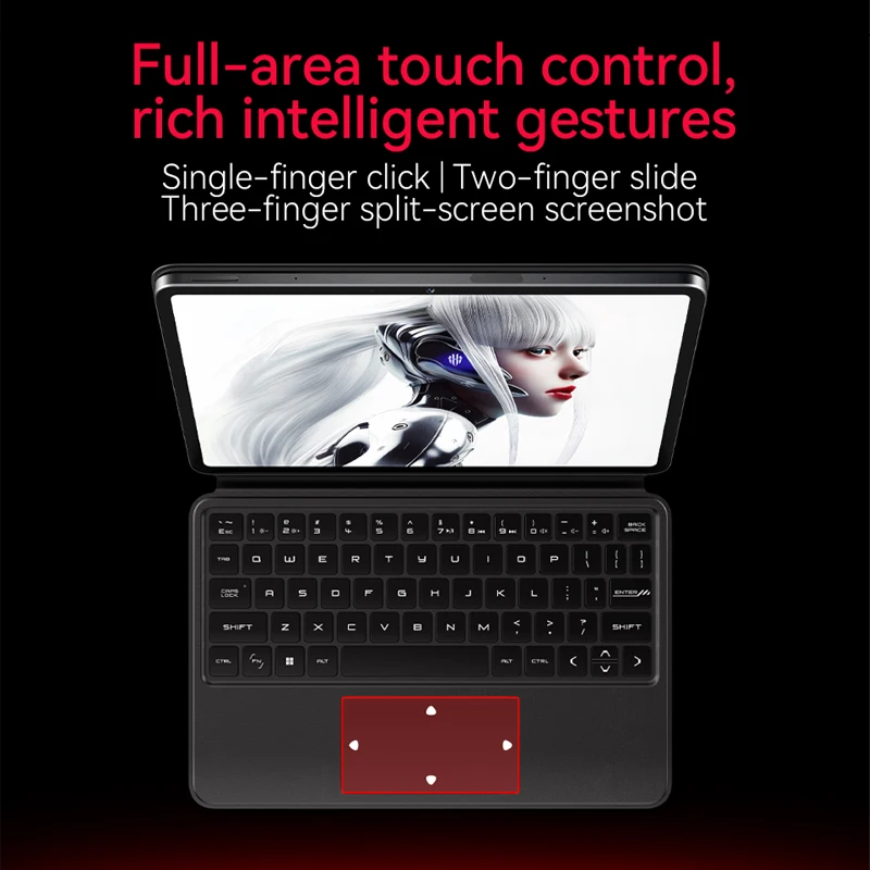 Original RedMagic gaming Tablet Pro Nova  Magnetic Smart Touch Keyboard Protection Case 64-Key Compact Layout