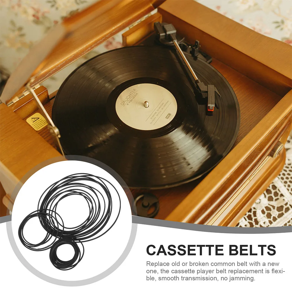 

90pcs Recorder Rubber 1Mm Cassette Player Replacement Square Flat Drive Belts For Cd Dvd Devices Cassette Recorder Repair