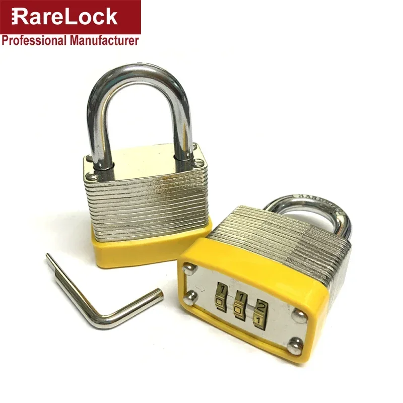 Combination Padlock 3 Digit Password Home Garden Gate Sliding Door Gym Cabinet School Locker Lock Rarelock 2610 H