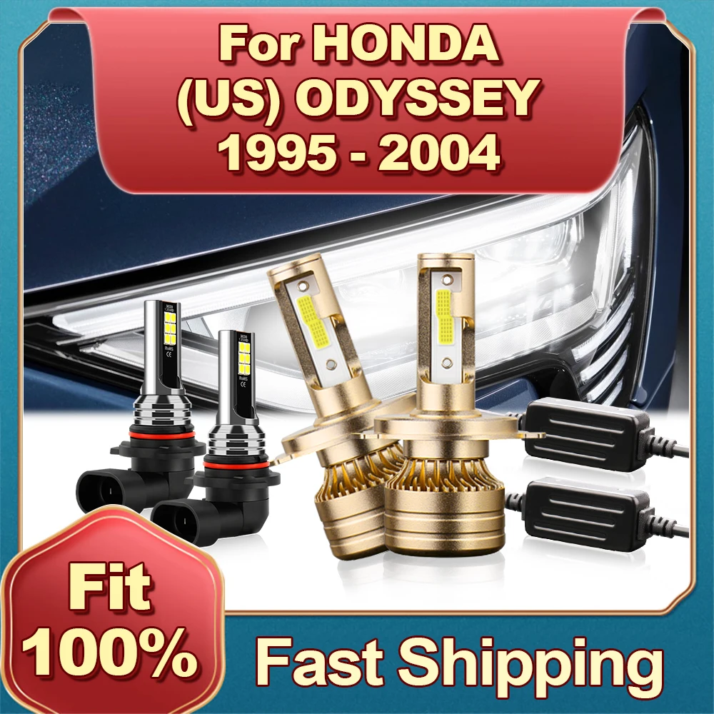 

2/4Pcs 6000K H4 Led Lamp 30000LM Headlight HB4 Fog Lamp For HONDA (US) ODYSSEY 1995 1996 1997 1998 1999 2000 2001 2002 2003 2004