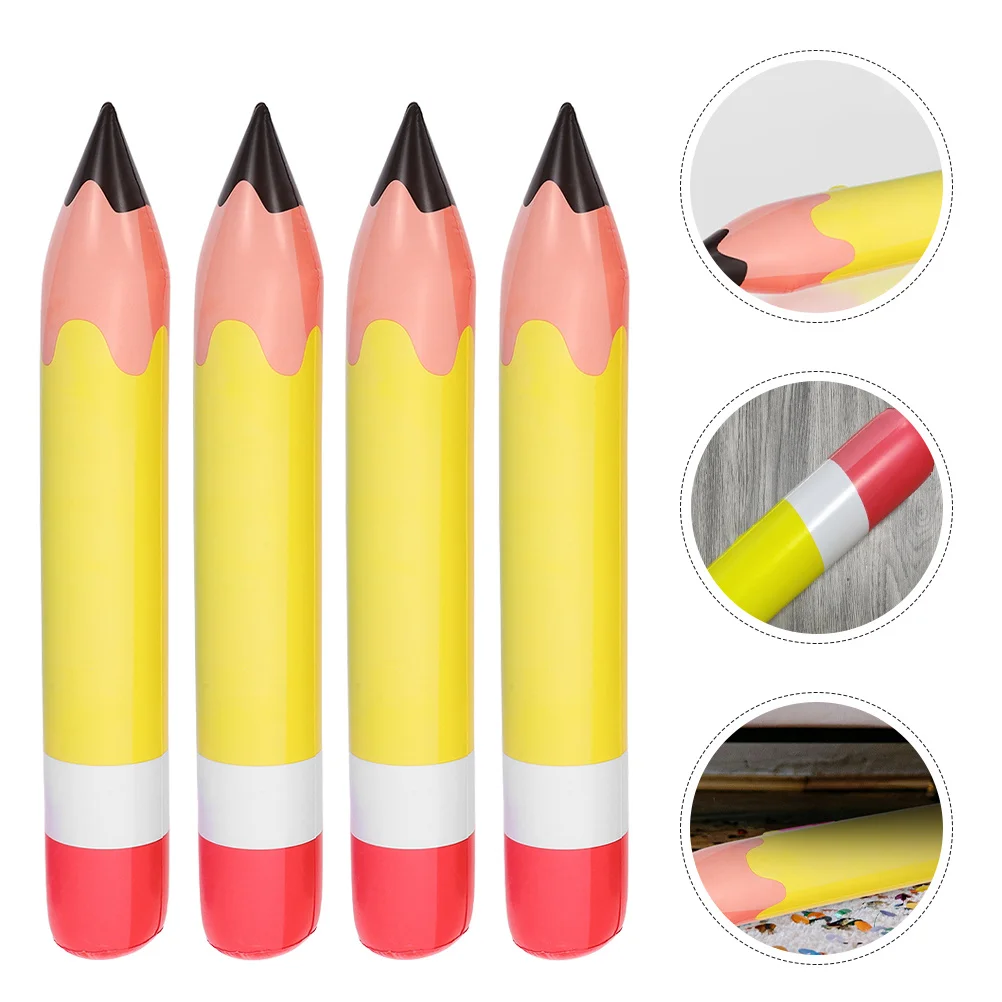

6Pcs PVC Inflatable Pencil Jumbo Size Back to School Classroom Decoration Large Pencil Balloon Props Inflatable Crayons