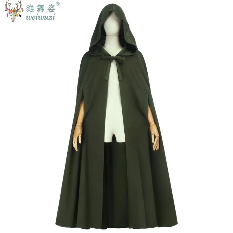 

Halloween Costume Hooded Robe Adult Cosplay Costume Wizard Cloak Vintage Fantasia Party Stage Perfermance Clothing Fancy Dark