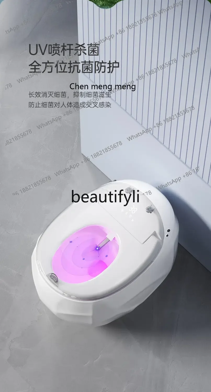 مرحاض ذكي على شكل بيضة AB02، منزلي أوتوماتيكي بالكامل على شكل بيضة مستديرة، متكامل بدون حد لضغط الماء #5