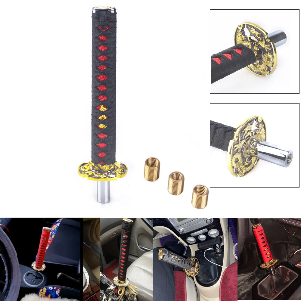 

JDM Universal 260MM Katana Samurai Sword Shift Knob Shifter With Adapters Gear Shift knob ABS+Textile cloth