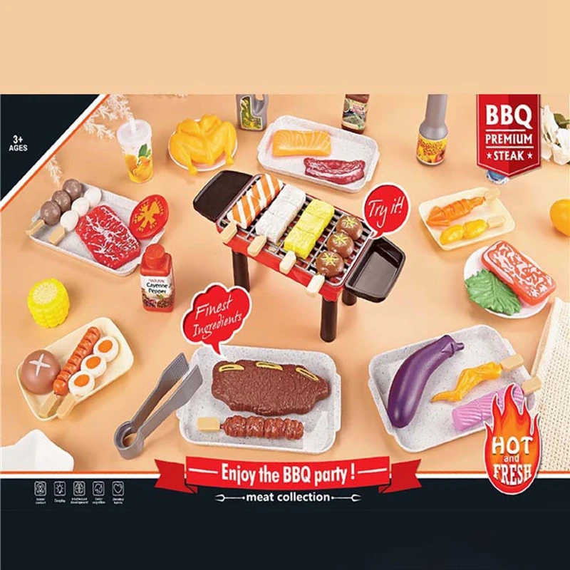 Children's simulated barbecue hotpot 90-118 piece deluxe suit family hotpot party simulated food mix