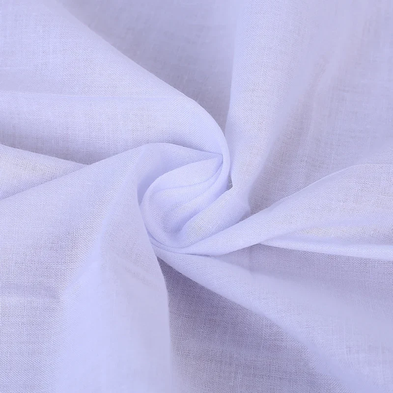 5pcs Mens White Handkerchiefs 100% Cotton Square Super Soft Washable Hanky Chest Towel Pocket Square 40x40cm