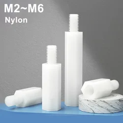 M2 M2.5 M3 M4 M5 M6 White Nylon Hex Male Female Standoff Threaded Pillar Mount PCB Board PC Motherboard Plastic Spacer Screw Nut