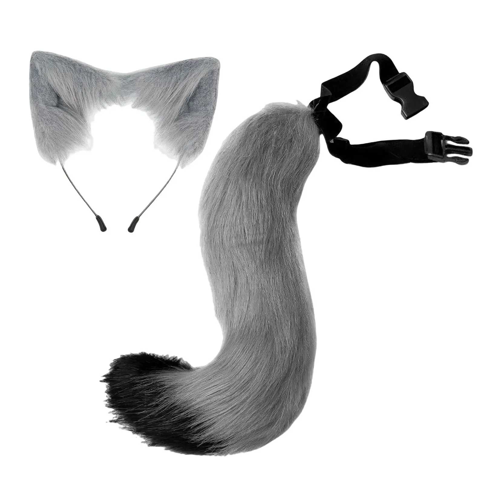 Ears Hair Hoop Fancy Dress Costume Cosplay Animal Themes Parties Decoration Headwear Long Tail for P