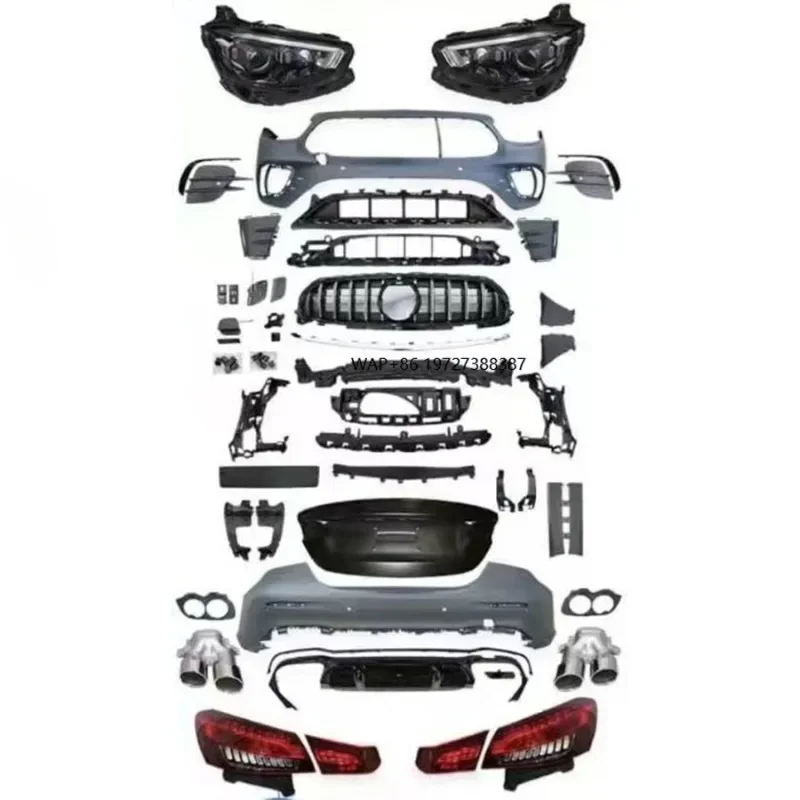 

E Class W213 Old to New E53 Body Kits for W213 E200 E300 Upgrade to E53 Bumpers Headlamp Tail Hood Trunk Cover for W213