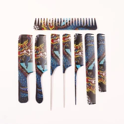 1 piece personalized Chinese pattern professional hairdresser men's and women's pointed ponytail comb Special for real hair wigs