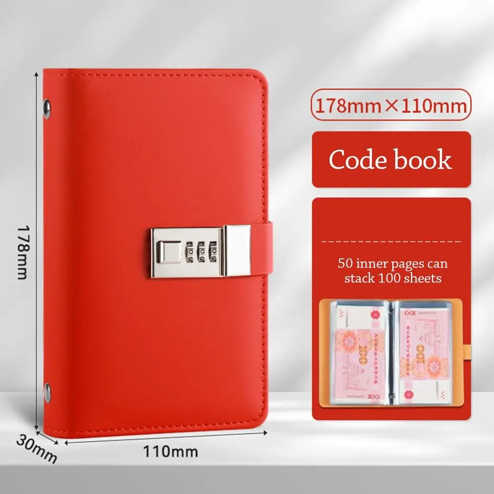 

Save Money 100 Envelopes Money Saving Challeng PU Large Capacity Savings Challenges Sheets Reusable With Password Lock