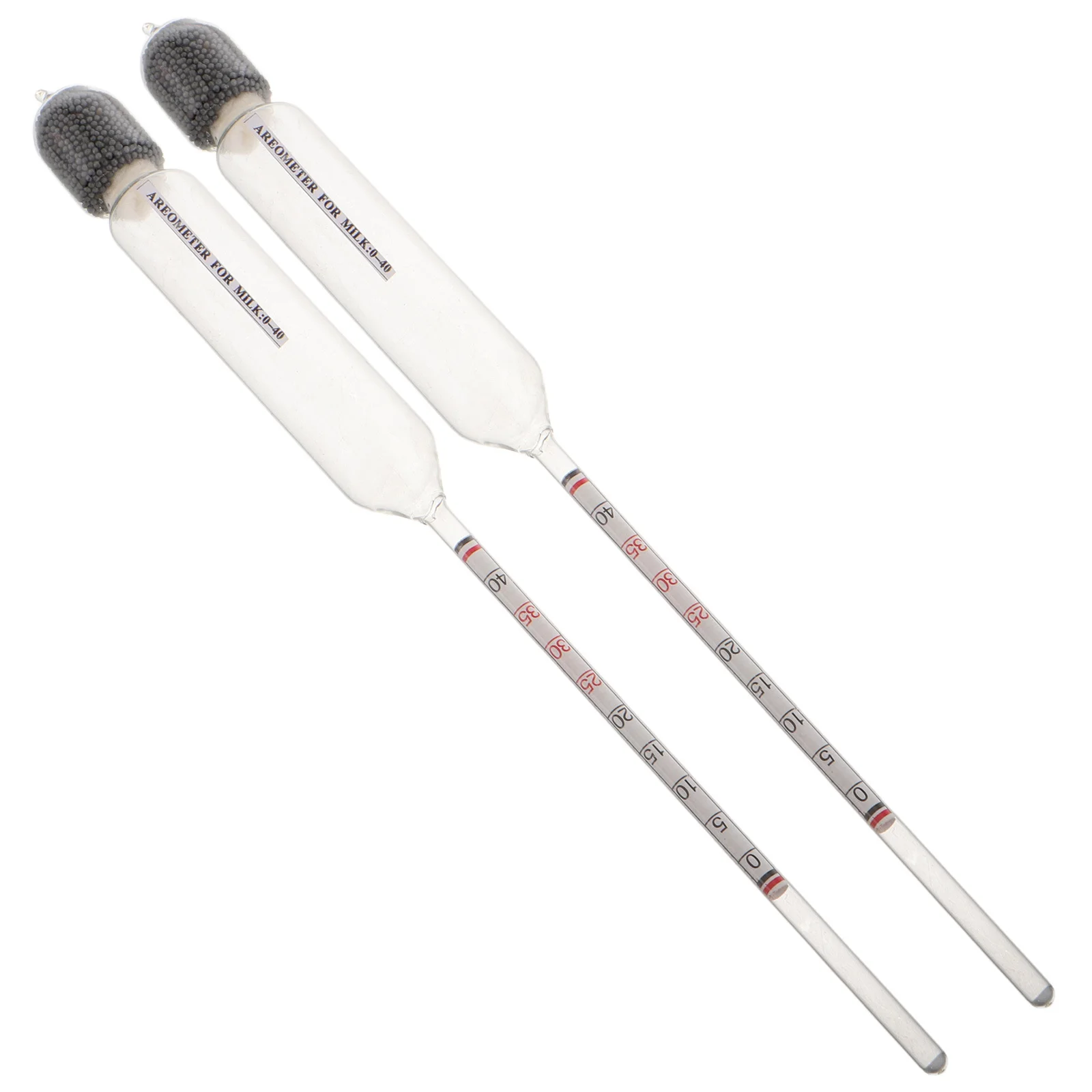 

2Pcs Laboratory Hydrometer Accurate Milk Composition Analyzer for Dairy Testing Density Meter for Milk Fat Content