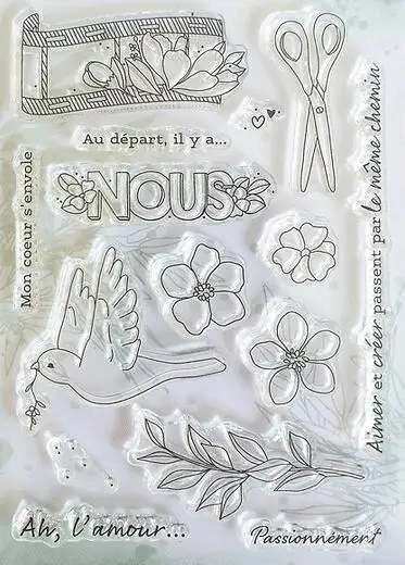 New French Clear Stamp For DIY Scrapbooking/Card Making A7252