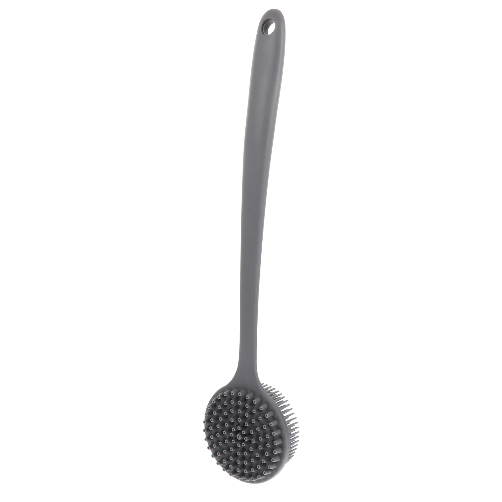 

Silicone Bath Long Handle Gray Back Cleaning Scrubbers Color Shower Scrubber Back Cleaner Body Massager Exfoliator