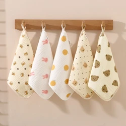 Baby Washcloths Cotton Gauze Baby Bath Towel 4-layer Small Square Face Towel Saliva Towel Soft Absorbent Baby Newborn Hand Towel