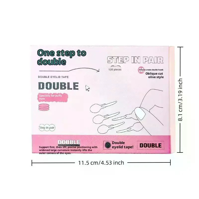 120 قطعة من ملصقات الجفن المزدوجة غير المرئية - ملصقات جفن شفافة مقاومة للماء تدوم طويلاً مع أداة #4