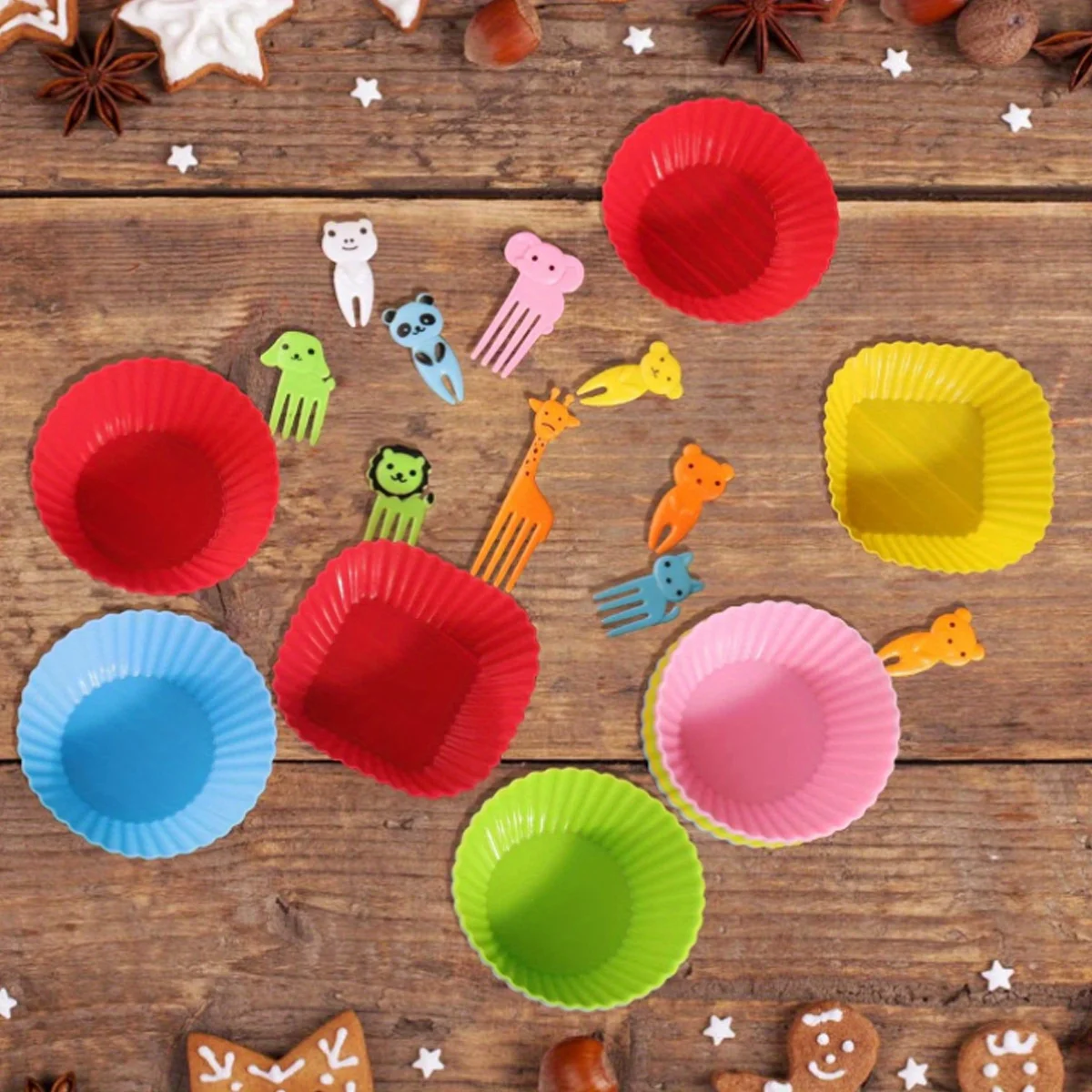 67pcs mini cute food paddles, fruit forks, squeeze bottles, lunch accessories, pancake cups suitable for school bento boxes