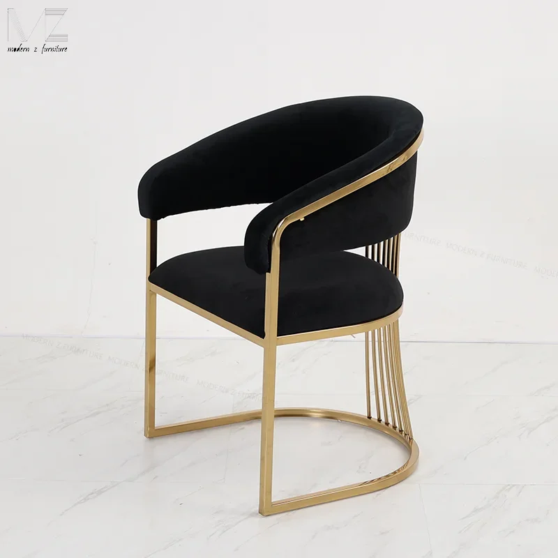 

# Minimalist Dinning Room Chairs Golden Metal Hotel Nordic Esszimmerstuhl Modern Luxury Velvet Chairs For The Dining Room