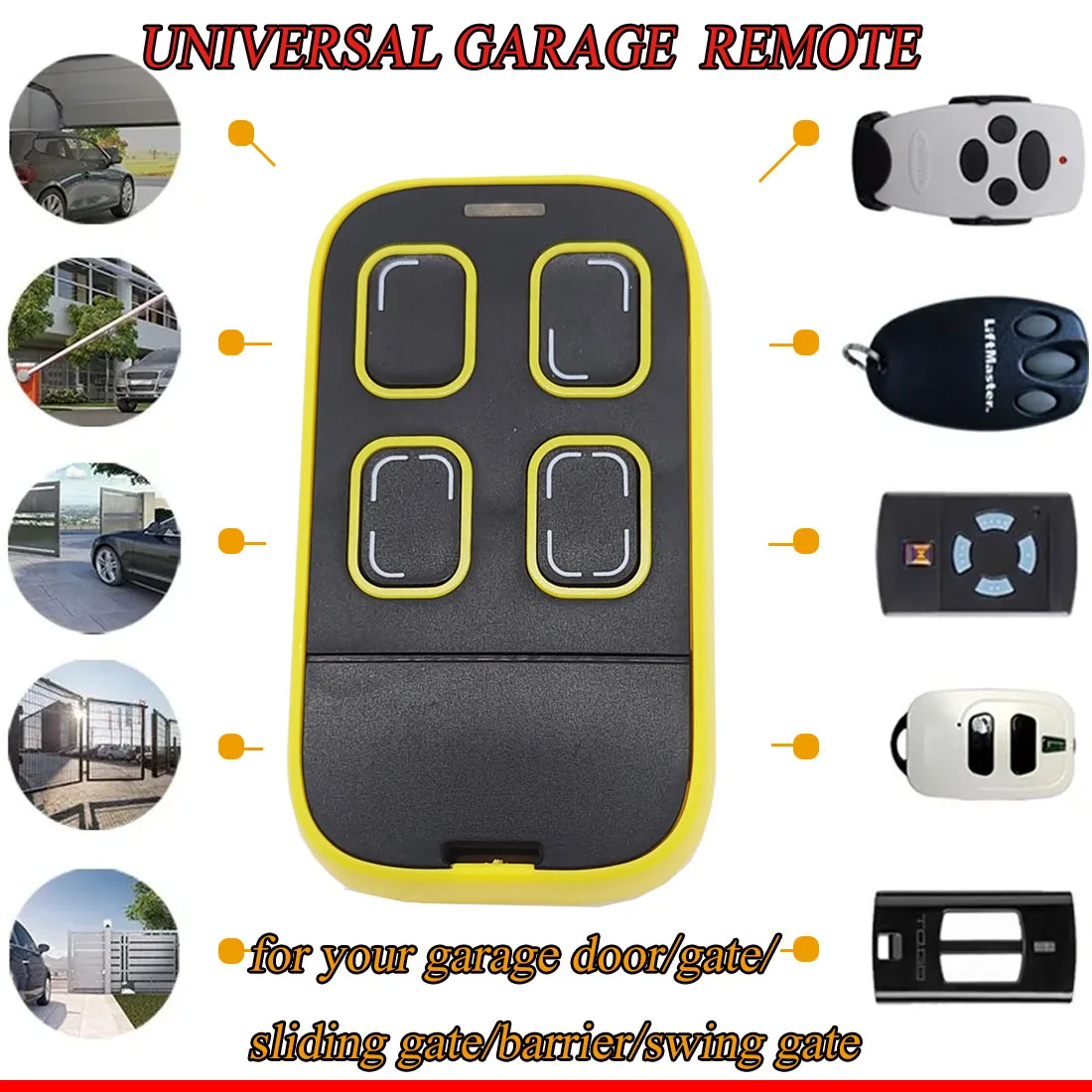 Universal Multi-Frequency 250-868mhz Door Remote Control Coping Lots Gate Brands Rolling Code Fixed Code Remote Control