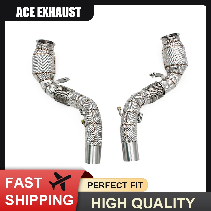 ACE Performance Exhaust Pipe for BMW M550i 750i M850i X5 X6 X7 M50i N63 4.4T V8 with Heat Shield SUS304 Material