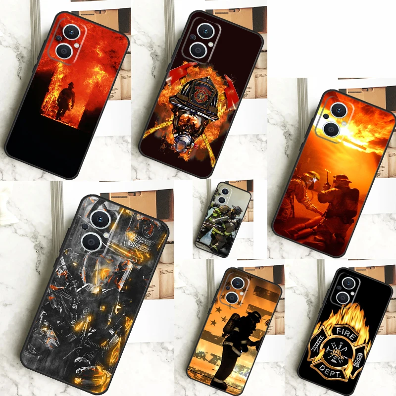 Firefighter Fire Fireman Case For OPPO Reno 5 Lite 4 6 7 8 10 Pro 11 F 4Z 5Z 8T OPPO Find X2 X3 Lite X5 X6 Pro Cover