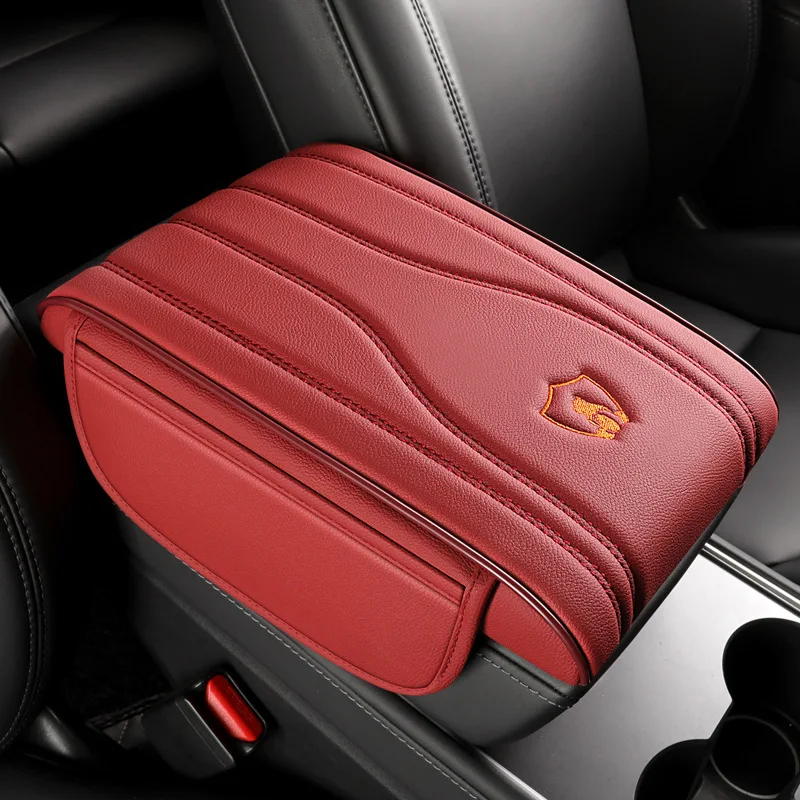 Cross-border hot-selling new memory cotton car armrest box pad universal storage bag car mobile phone pocket central height pad