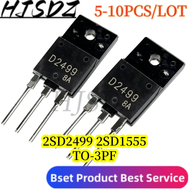 NPN Power【5-10PCS/LOT】 2SD2499 2SD1555 TO‑3PF Transistor D2499 D1555