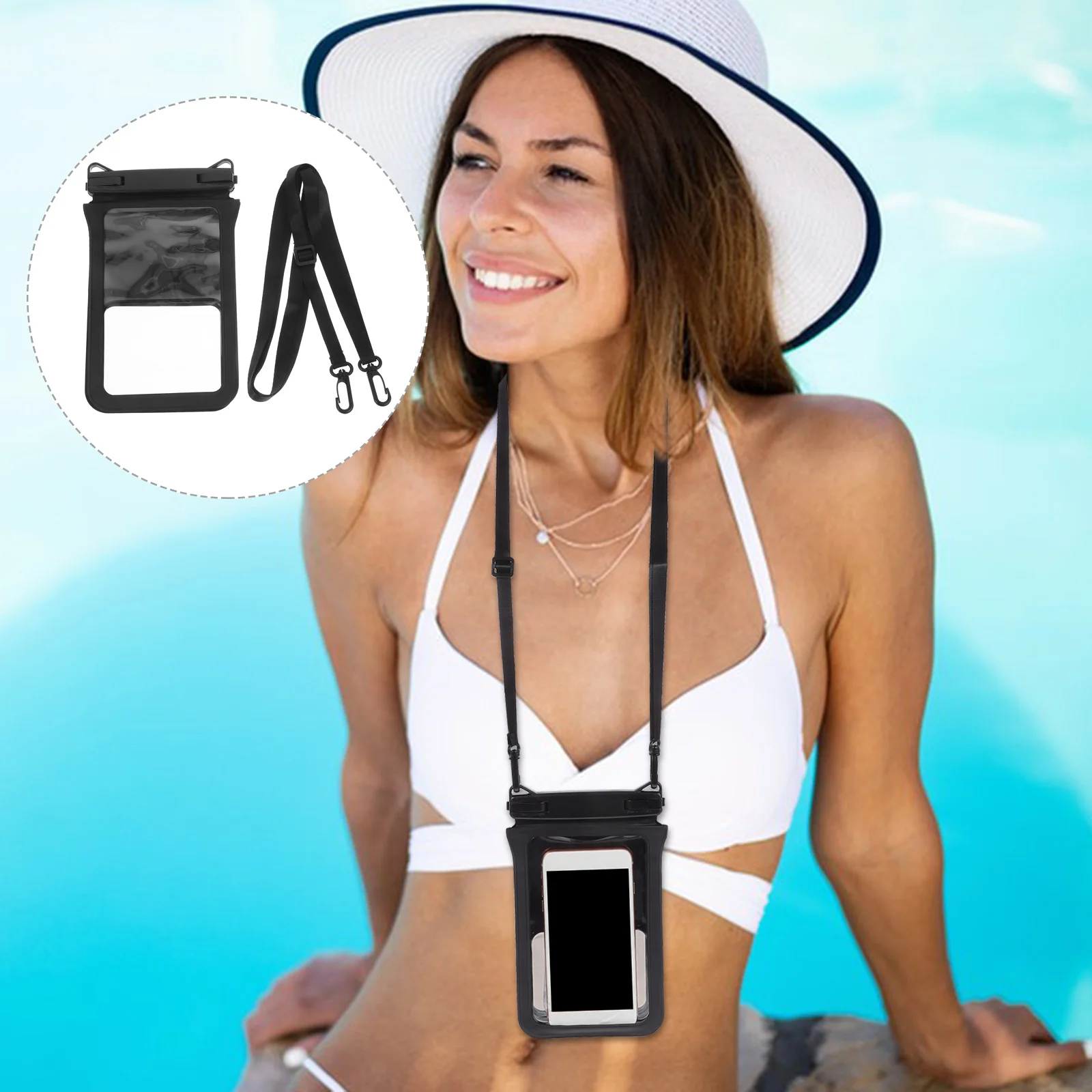 

Waterproof Phone Pouch Mobile Bag Case Resistant Protector Cell Dry Bags Beach Necessities for Vacation