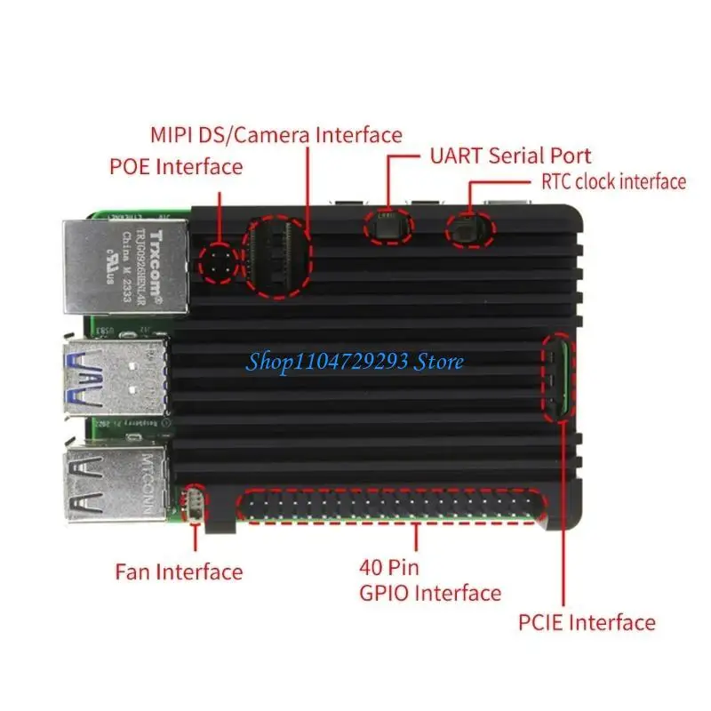 Case accesor aleación aluminio Y2GD con ventilador/ventiladores enfriamiento pasivo para caja disipación