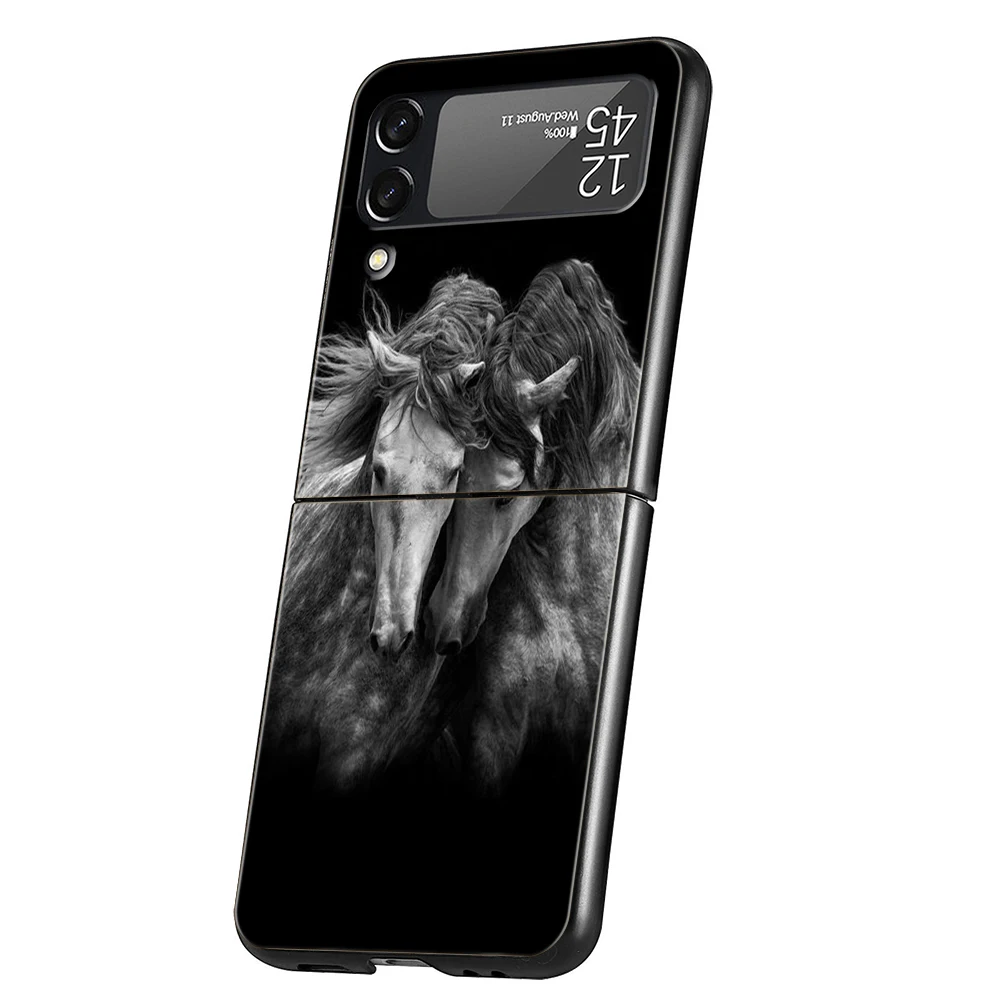 Frederik The Great Beauty Horse Hard PC Phone Case For Samsung Galaxy Z Flip 4 5 6 Black Cover For Galaxy Z Flip 3 Foldable Case