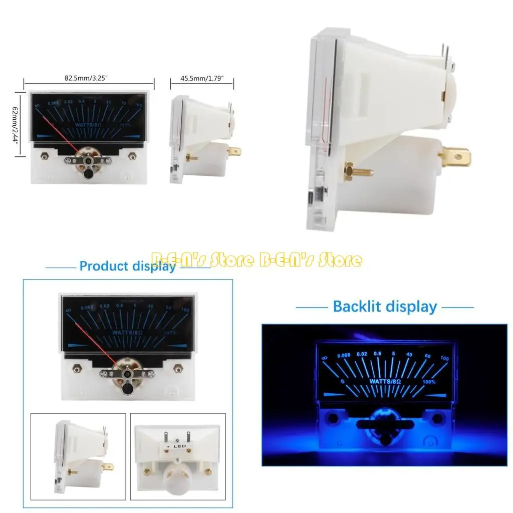 Y1AD VU Meter Header with Backlit for Home Conversion Recording Studio