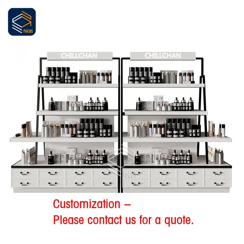 

custom.Cosmetic Display Rack Skincare Product Stand Custom Retail Makeup Shelf Cabinet Retail Fixture Design
