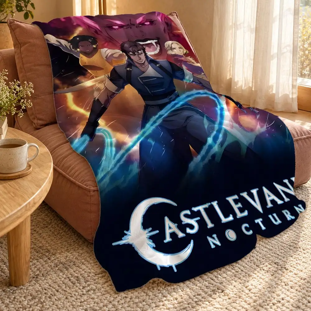 Castlevania Nocturne Throw Double Sided Flannel Throw Blanket Soft Travel Camping Sofa Bed Home