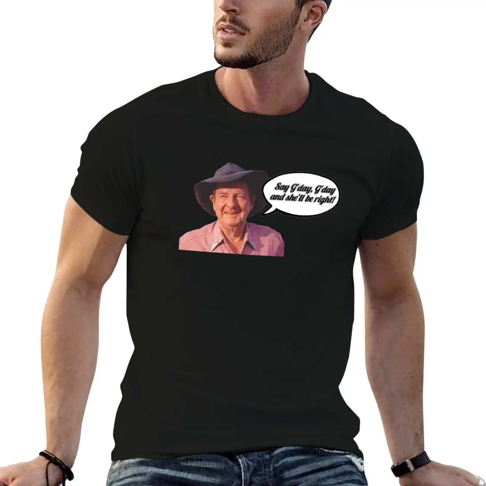 

Say G'day! - Slim Dusty T-Shirt t shirts for man pack white cotton t shirts man 100% T-Shirt