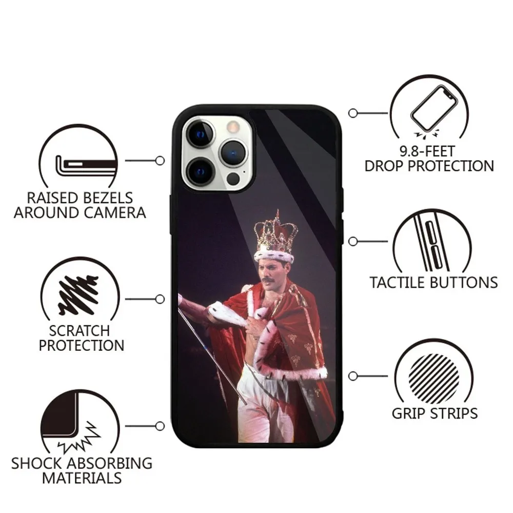 Freddie Mercury Q-Queen  Phone Case Strong Magnetic For IPhone 15,14,13,Pro,Max,Plus,11,12,Mini For Magsafe Wireless Charging