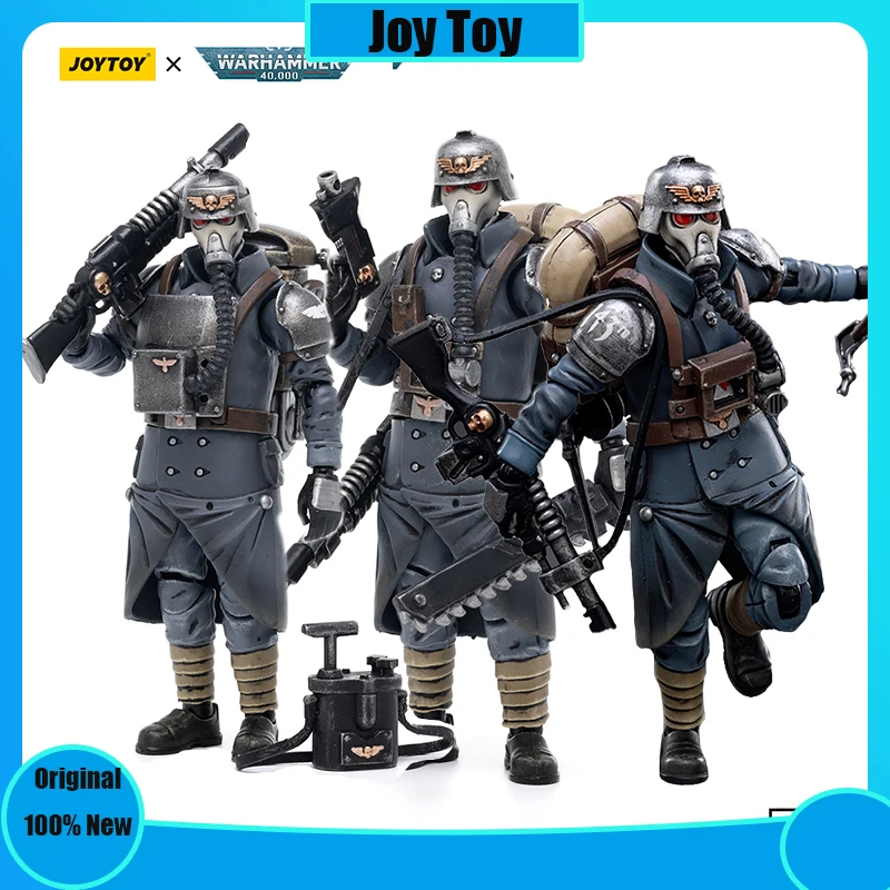 JOYTOY Warhammer 40k Action Figure Astra Militarum Death Korps of Krieg Veteran Squad Anime figures  Model Doll Pre-Sale