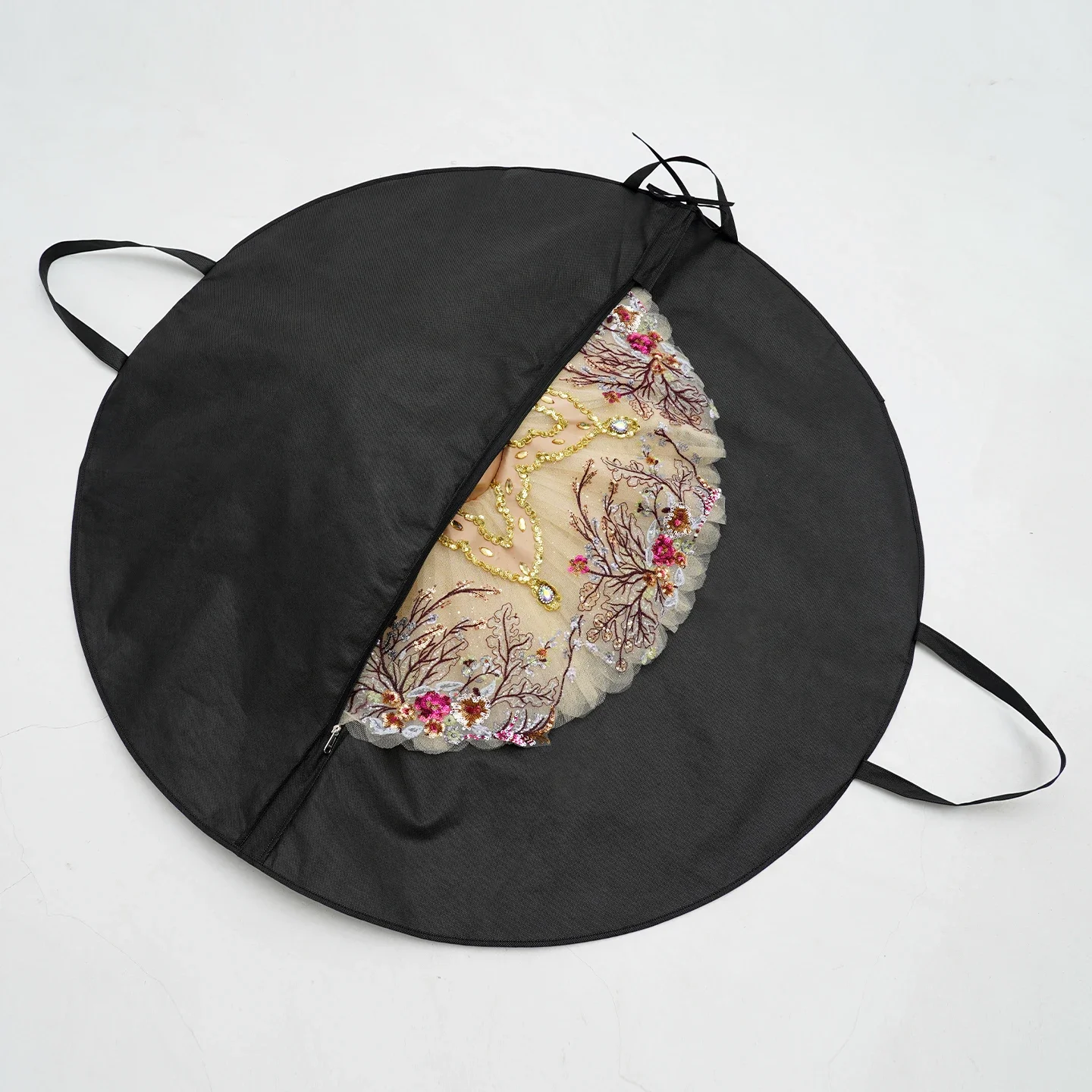 New Ballet Zipper Black Storage Bag Tutu Non-woven Waterproof Handbag Backpack for Performance Tulle Skirts Dance Accessories - view 5